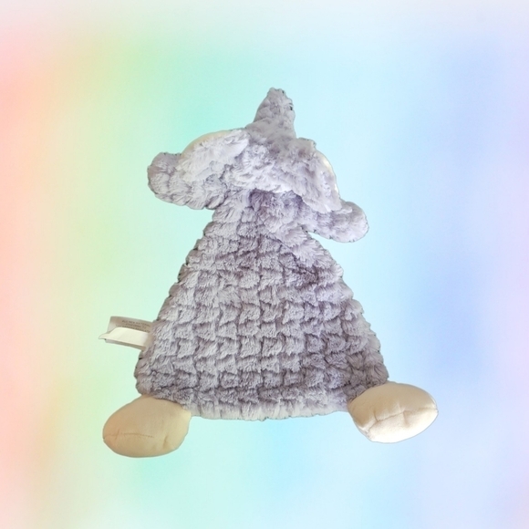 NAT & JULES NAT Jules Elephant Lovey Security Blanky Plush Rattle Purple 13" T17 - Picture 4 of 5